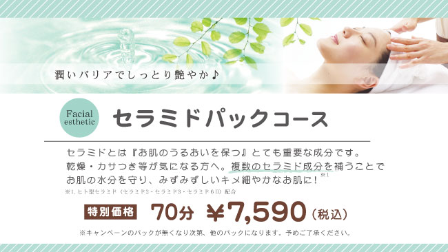 セラミドパックコースキャンペーン
