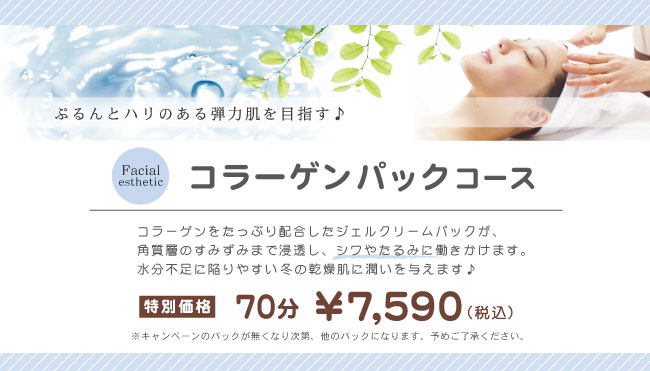 11・12月限定★コラーゲンパックコース